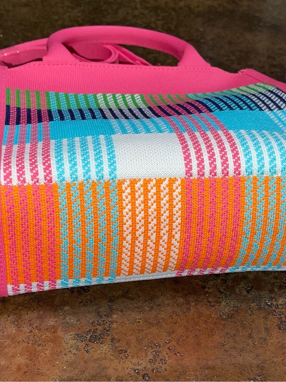 Kate Spade Pink Multi-Color Woven Mini Tote - Picture 4 of 11